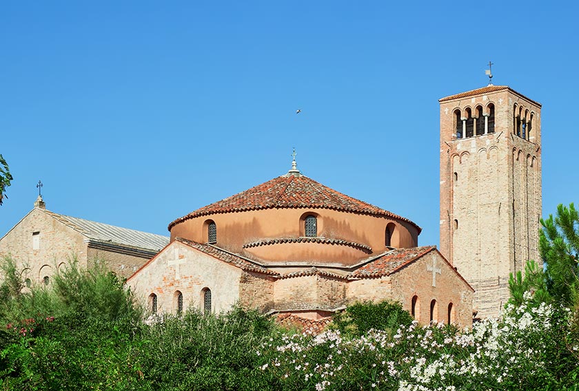 Torcello Bell Tower in Venice Lagoon
