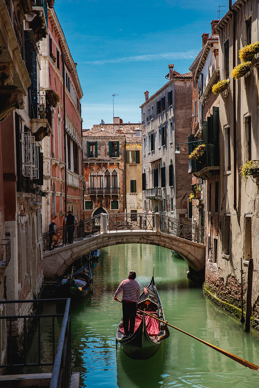 Venice canal and gondola