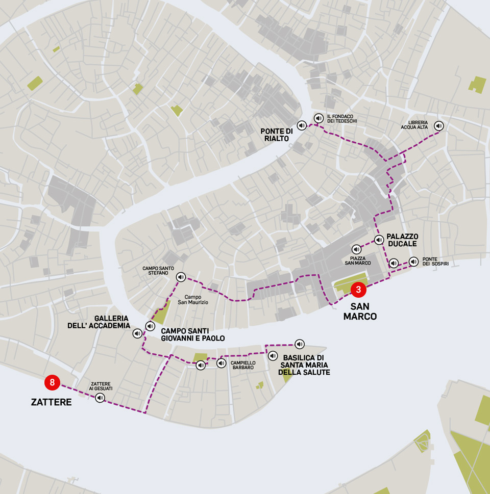 Unmissable Venice Walking Tour map