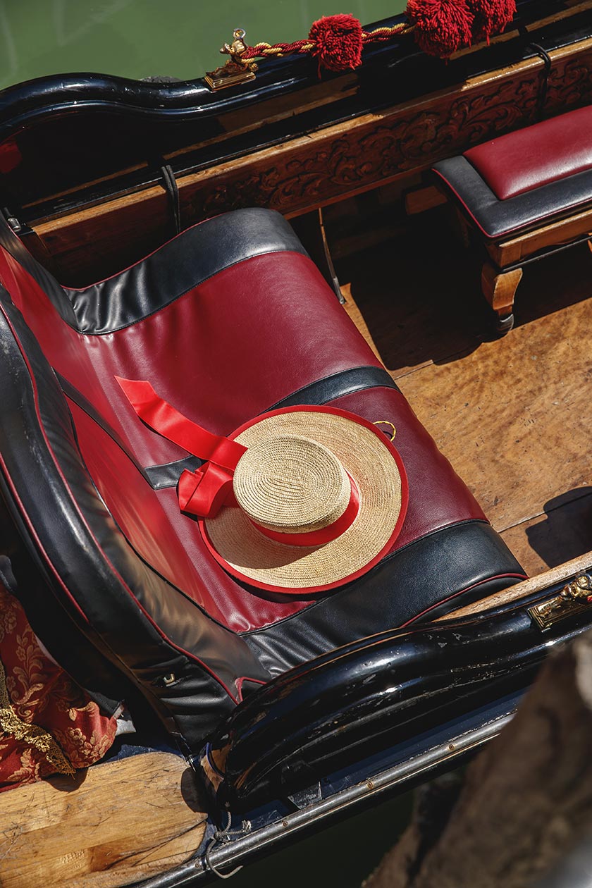 Detail of a gondola in Venice